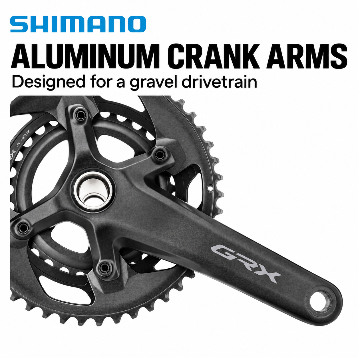 SHIMANO GRX RX600 2x11-Speed Gravel Crankset, 46-30T, 175mm - detail 2