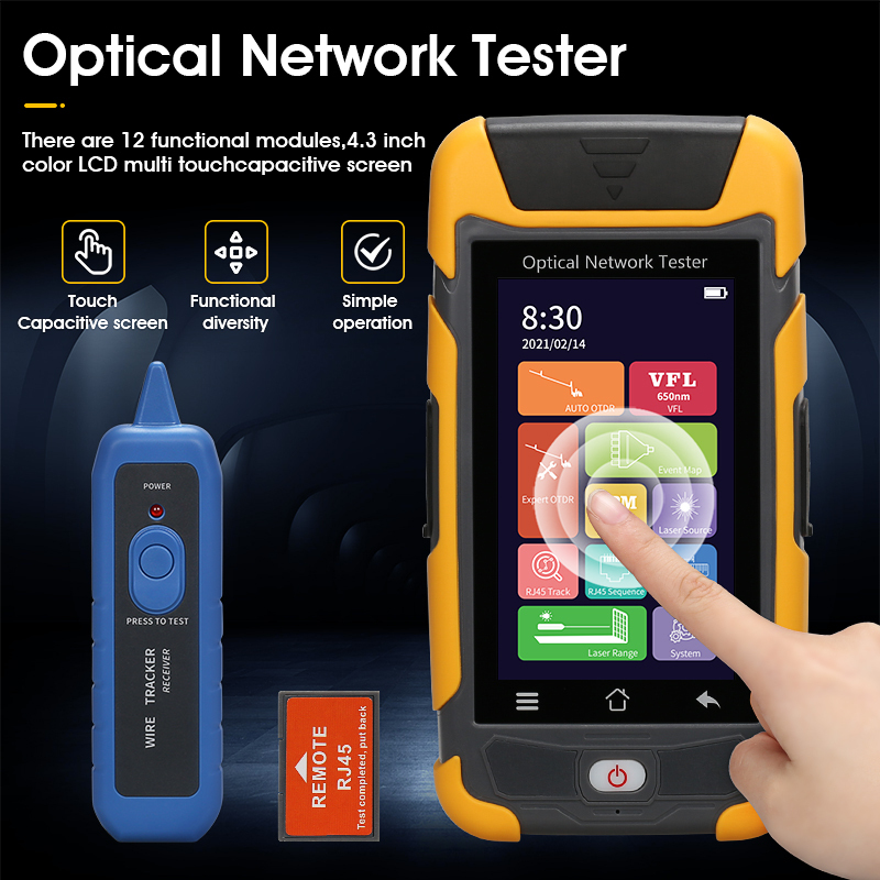OTDR Reflectometer with Multi Functions OPM OLS VFL Auto Event Map RJ45 Cable Tester Expert Testing SC FC Connectors China Manufacturer Wholesaler Price