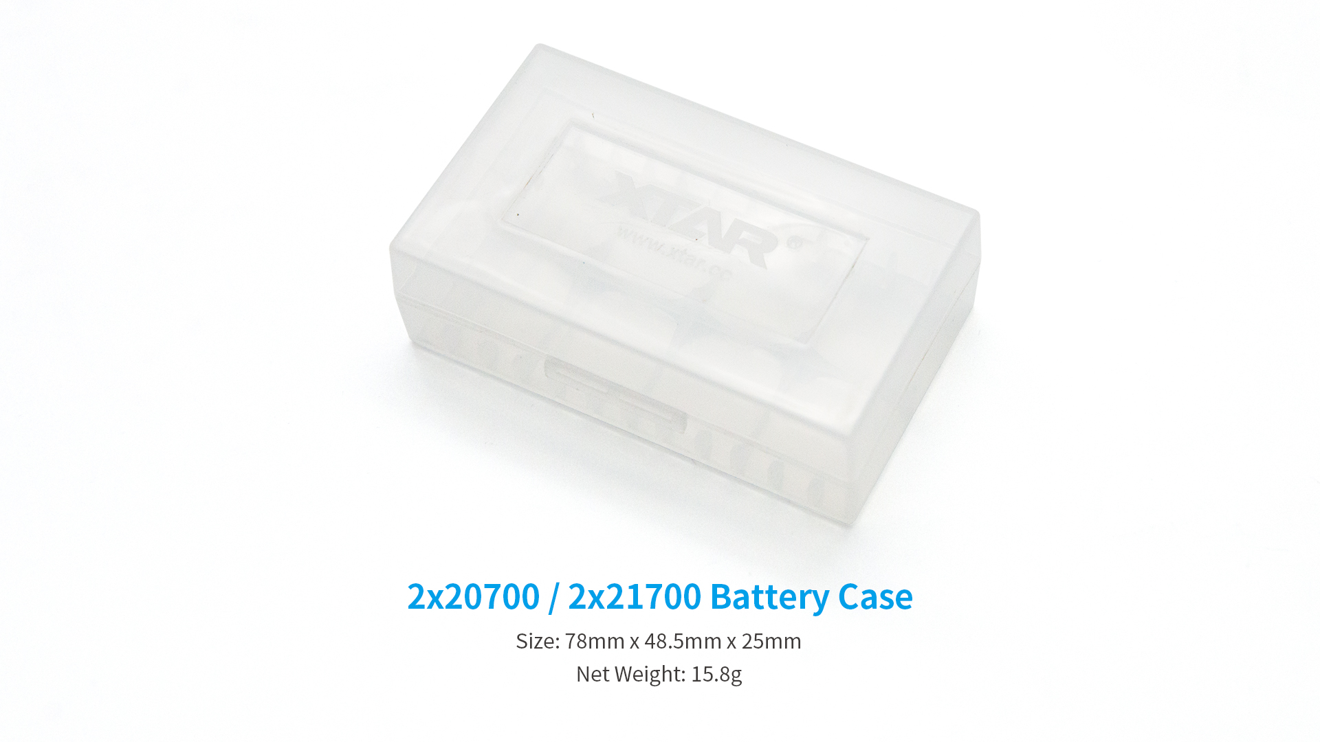 size of 21700 battery case: 78mm x 48.5mm x 25mm