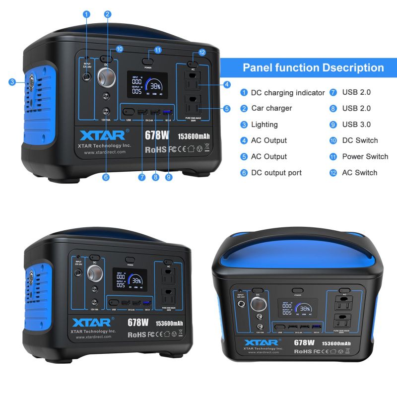 XTAR Outdoor power supply 678W