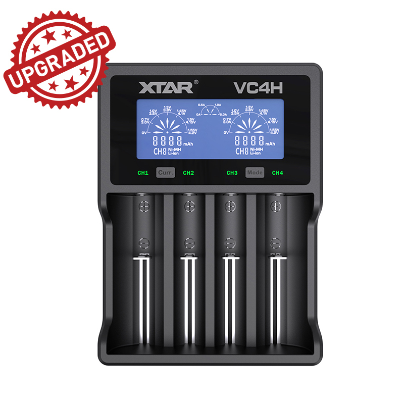 XTAR VC4H Charger -Manually select 2A/1A/0.5A