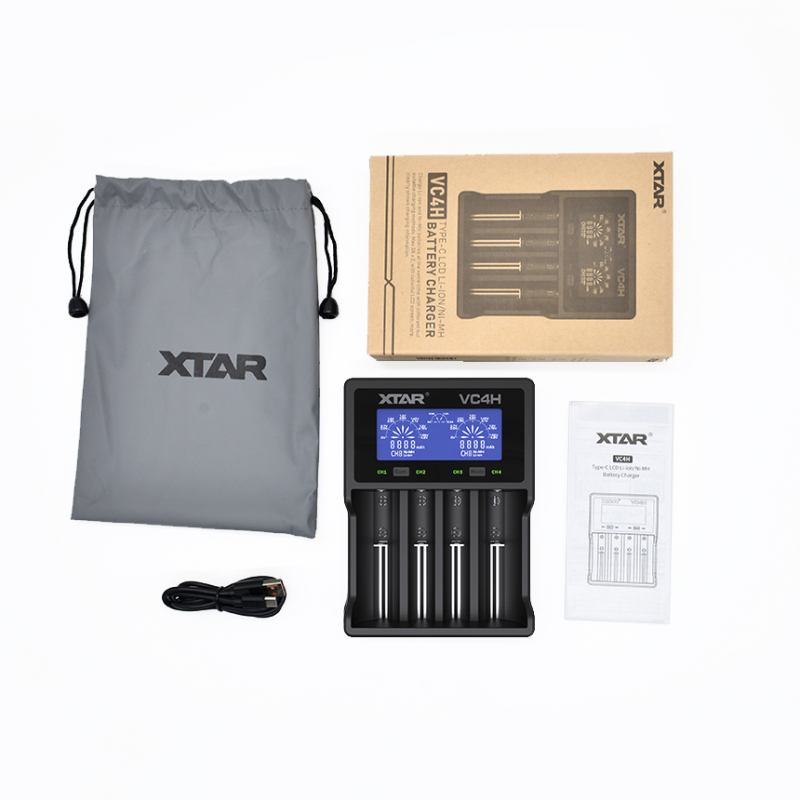 XTAR VC4H Charger -Manually select 2A/1A/0.5A