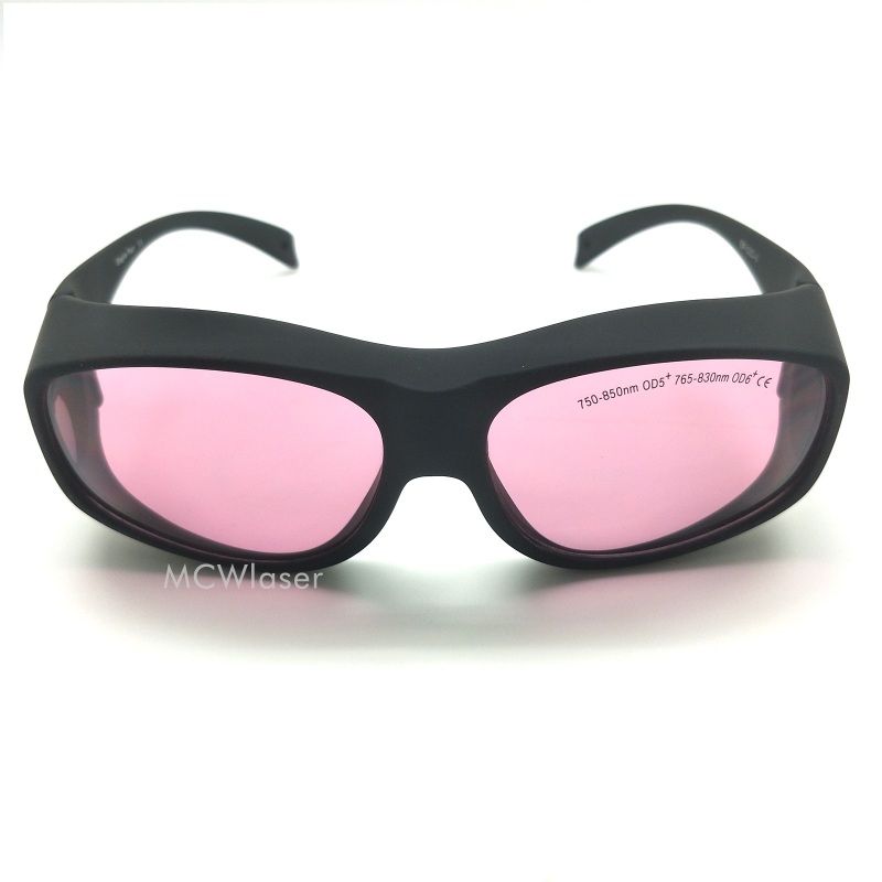 MCWlaser Laser Goggle 750-850 & 765-830nm Safety Protective Glasses Typical For 755nm 808nm Absorption Type EP-18