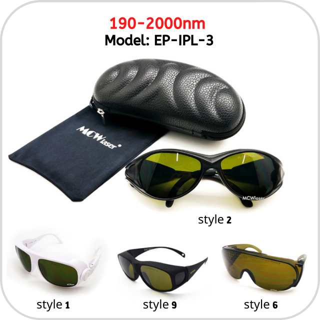 IPL Laser Goggles 190nm-2000nm  Safety Protective Glasses Typical For Beauty & Cosmetology Device  Absorption Type EP-IPL