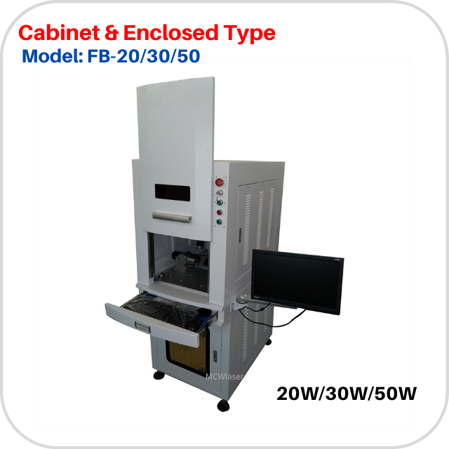 Fiber Laser Making Machine Metal Engraving Marking Cabinet & Enclosed Type