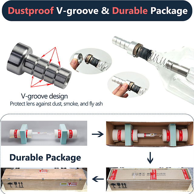 DE Stock RECI CO2 Laser Tube  W1/W2/W4/W6/W8 (75W 80W 90W 100W 130W 150W) For Laser Engraving & Cutting Machine