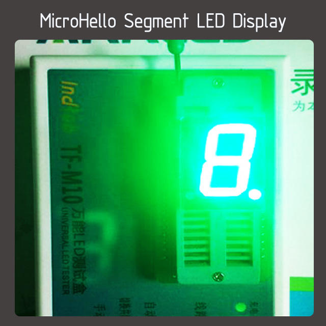 10pcs 0.8 inch 1 digit segment led display Yellow/white/blue/red/green