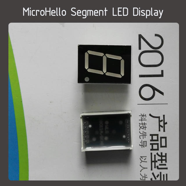 10pcs 0.8 inch 1 digit segment led display Yellow/white/blue/red/green