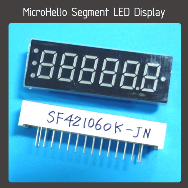 10pcs 0.36" 6 digit segment led display common Cathode Red SF421385N-JN