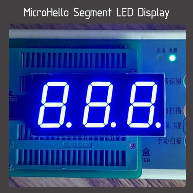 5pcs 0.8 inch 3 digit segment led display Yellow/white/blue/red/green