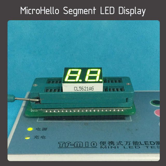10pcs 0.56" 2 digit static state 18-pin segment led display Yellow/white/blue/red/green