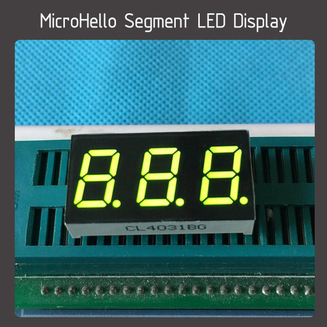 10pcs 0.4 inch 3 digit segment led display Yellow/white/blue/red/green/kelly