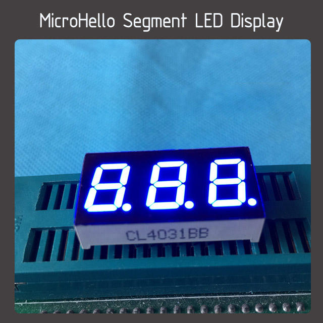 10pcs 0.4 inch 3 digit segment led display Yellow/white/blue/red/green/kelly