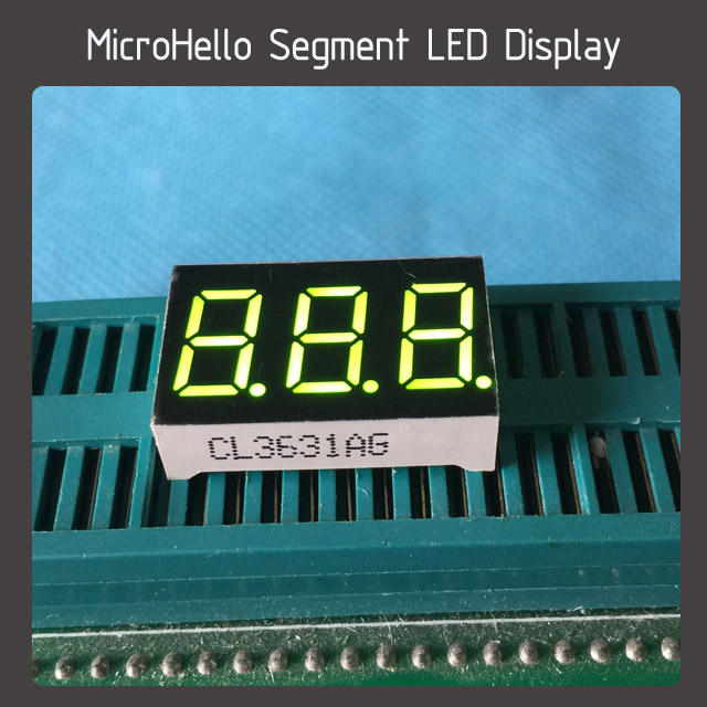 10pcs 0.36 inch 3 digit segment led display Yellow/white/blue/red/green/orange/kelly