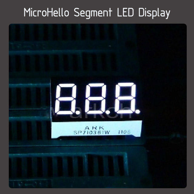 10pcs 0.36 inch 3 digit segment led display Yellow/white/blue/red/green/orange/kelly