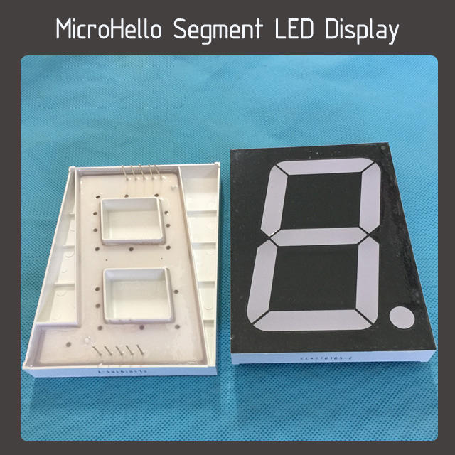 4 inch Single digit segment led display white/blue/red/green