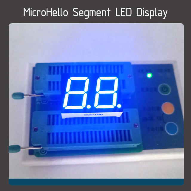 10pcs 0.8 inch 2 digit segment led display Yellow/white/blue/red/green/Kelly