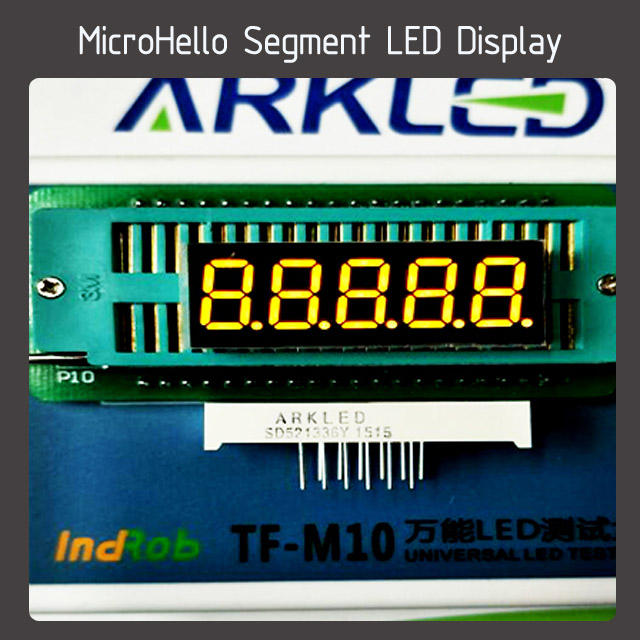10pcs 0.36 inch 5 digit segment led display Yellow/white/blue/red/green/kelly