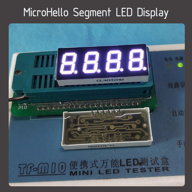 10pcs 0.4 inch 4 digit segment led display Yellow/white/blue/red/green/kelly