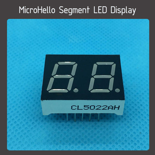 10pcs 0.5 inch 2 digit segment led display Yellow/white/blue/red/green/Kelly