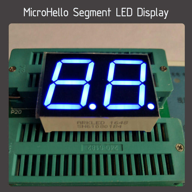 10pcs 0.8" 2 digit static state 18-pin segment led display Red/Blue