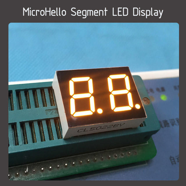10pcs 0.5 inch 2 digit segment led display Yellow/white/blue/red/green/Kelly
