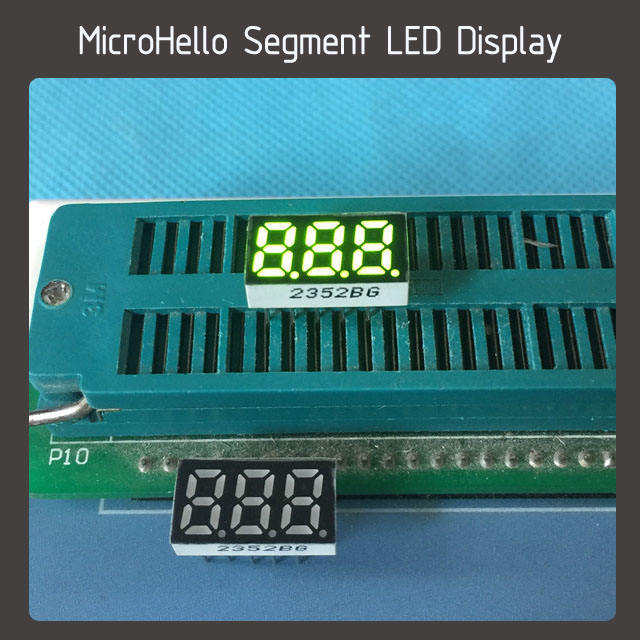10pcs 0.25 inch 3 digit segment led display red/blue (with dot point)