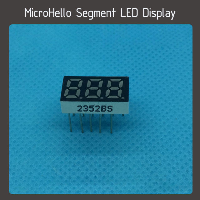 10pcs 0.25 inch 3 digit segment led display red/blue (with dot point)