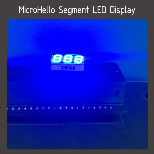 10pcs 0.25 inch 3 digit segment led display red/blue (no dot point)
