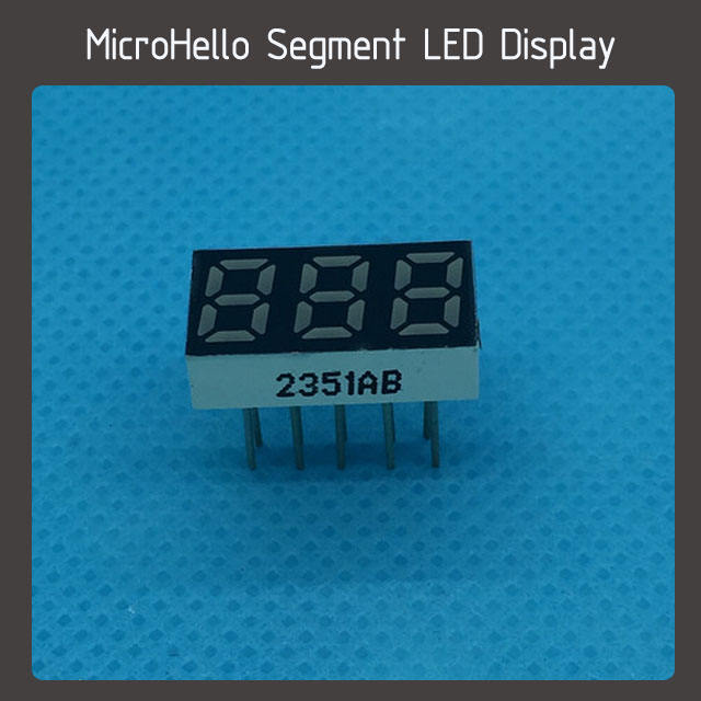 10pcs 0.25 inch 3 digit segment led display red/blue (no dot point)