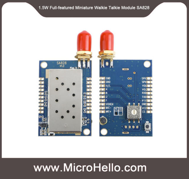 SA828 1.5W Full-featured Miniature Walkie Talkie Module UHF VHF