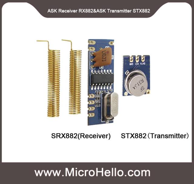 ASK Receiver module RX882 and ASK Transmitter module STX882