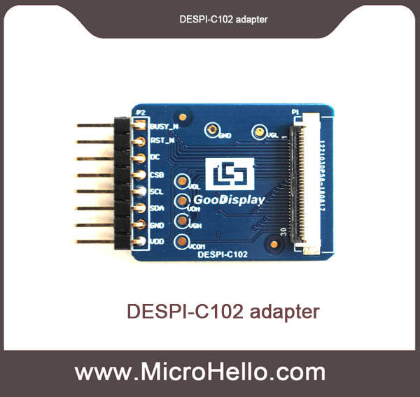 DESPI-C102 adapter for SPI 1.02 inch E-Paper display e-Paper display demo kit