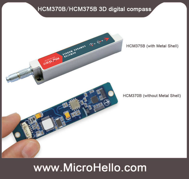 HCM370B/HCM375B High accuracy 3D digital compass HCM505B sensor RS232/RS485/TTL