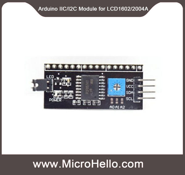 Arduino LCD 16x2/16x4/20x2/20x4 adaptor to I2C/IIC