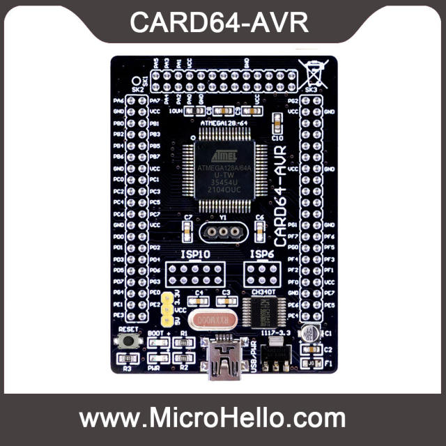 CARD64-AVR development board Atmega128A card board for OpenMCU Basic-A