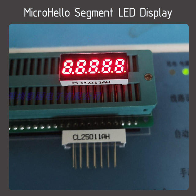10pcs 0.2 inch 5 digit segment led display Yellow/white/blue/red/green/kelly