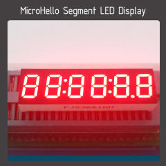 10pcs 0.36 inch 6 digit with clock segment led display red/white/blue/green