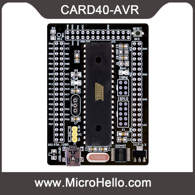 CARD40-AVR AVR development board card board for OpenMCU Basic-A Atmega16A/Atmega32A