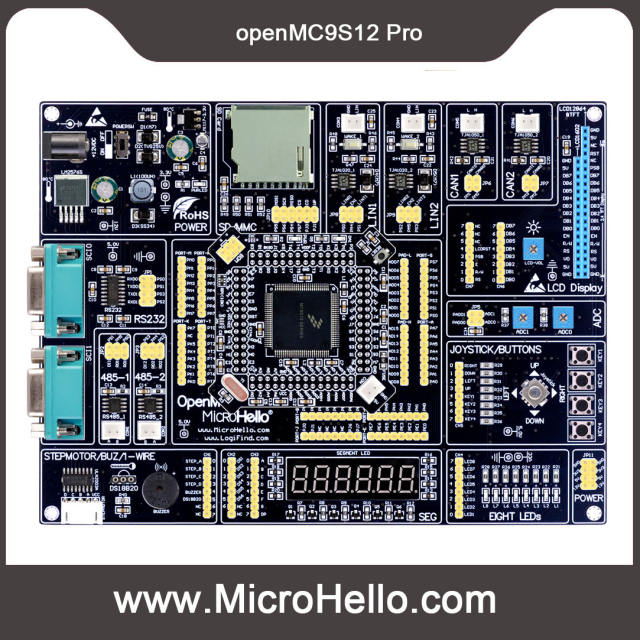 openMC9S12 pro development board for NXP Freescale’s MC9S12 series microcontrollers