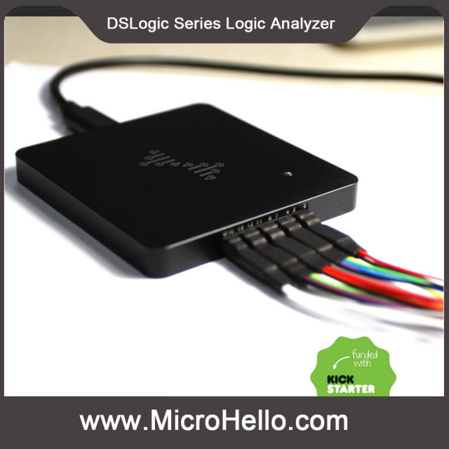 DSLogic is a series of USB-based logic analyzer, with max sample rate up to 1GHz, and max sample depth up to 16G.