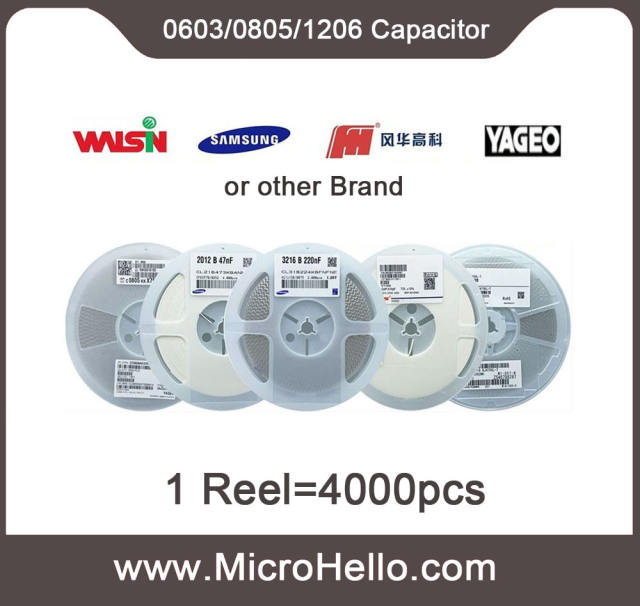 0805 capacitors 4000pcs (in reel) SMD Ceramic non-polar capacitor