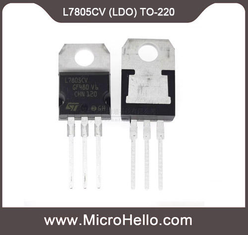10pcs L7805CV 1.5A  (LDO) +5V TO-220 ST Voltage Regulators
