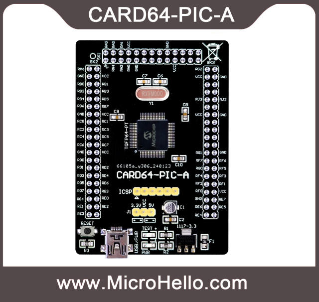 CARD64-PIC-A card PIC development board for OpenMCU Basic-A motherboard