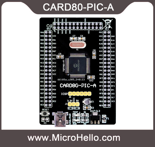 CARD80-PIC-A card PIC development board for OpenMCU Basic-A motherboard