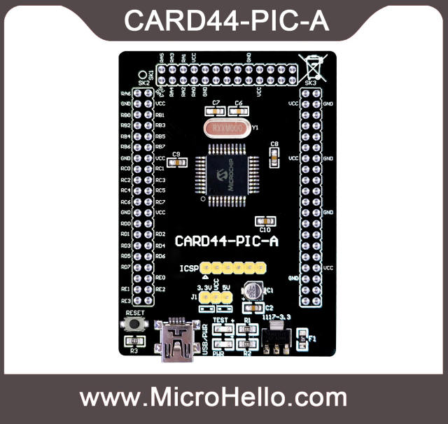 CARD44-PIC-A card PIC development board for OpenMCU Basic-A motherboard