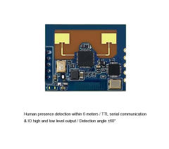 HLK-LD2401P Intelligent human body presence sensing radar module millimeter wave TTL output IO high and low level output 6 meters sensing angle ± 60 °