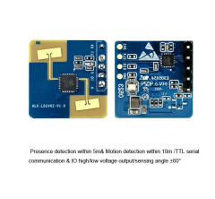 HLK-LD2402-L Intelligent human body presence sensing radar module millimeter wave TTL/IO level output/Human presence detection within 6 meters / Human movement detection within 10 meters /sensing angle ± 60 °