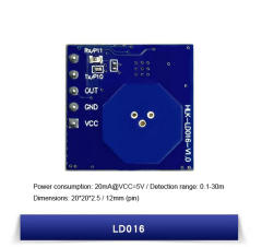 HLK-LD016-5G/Radar Module 5.8G Radar Module Smart Human Motion Sensor, with adjustable sensing distance and time, and an upper computer