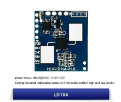 LD104 Smart Radar Sensing Module, Smart Microwave Sensing Switch, Doppler Human Movement Detection Sensor